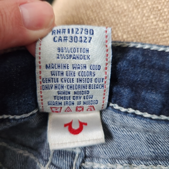 True Religion Hi-Rise Boot Cut Jeans Sequins on Pocket Size 25 - Picture 13 of 16